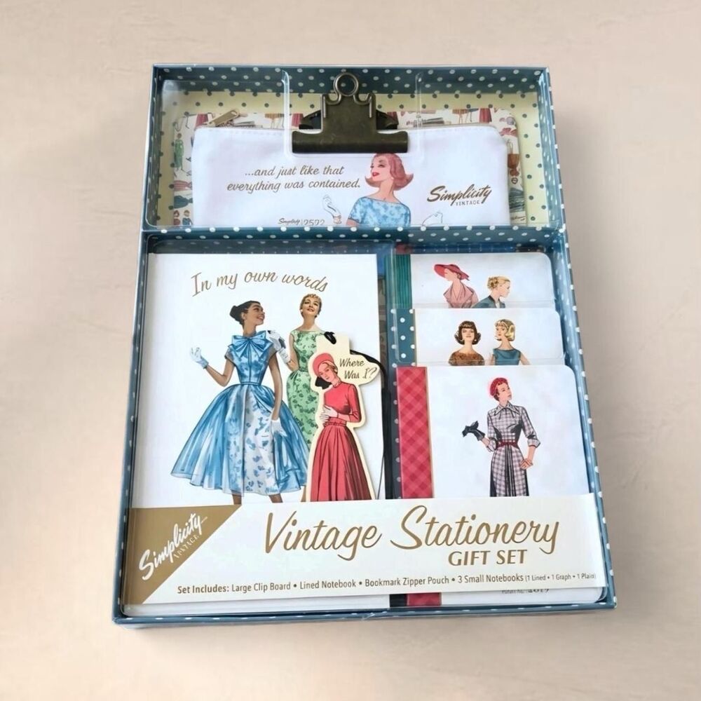 Simplicity Vintage Stationary Set New